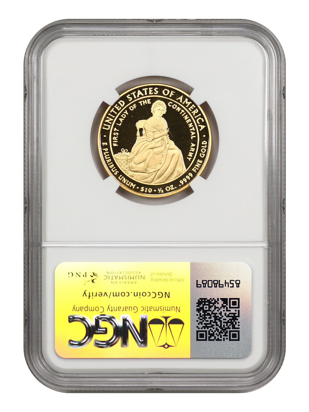 2007-W $10 Martha Washington NGC PR70DCAM