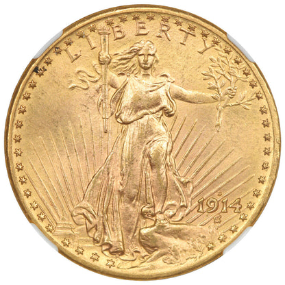 1914-D $20 NGC MS64 - St. Gaudens $20