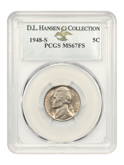 1948-S 5c PCGS MS67 FS ex: D.L. Hansen