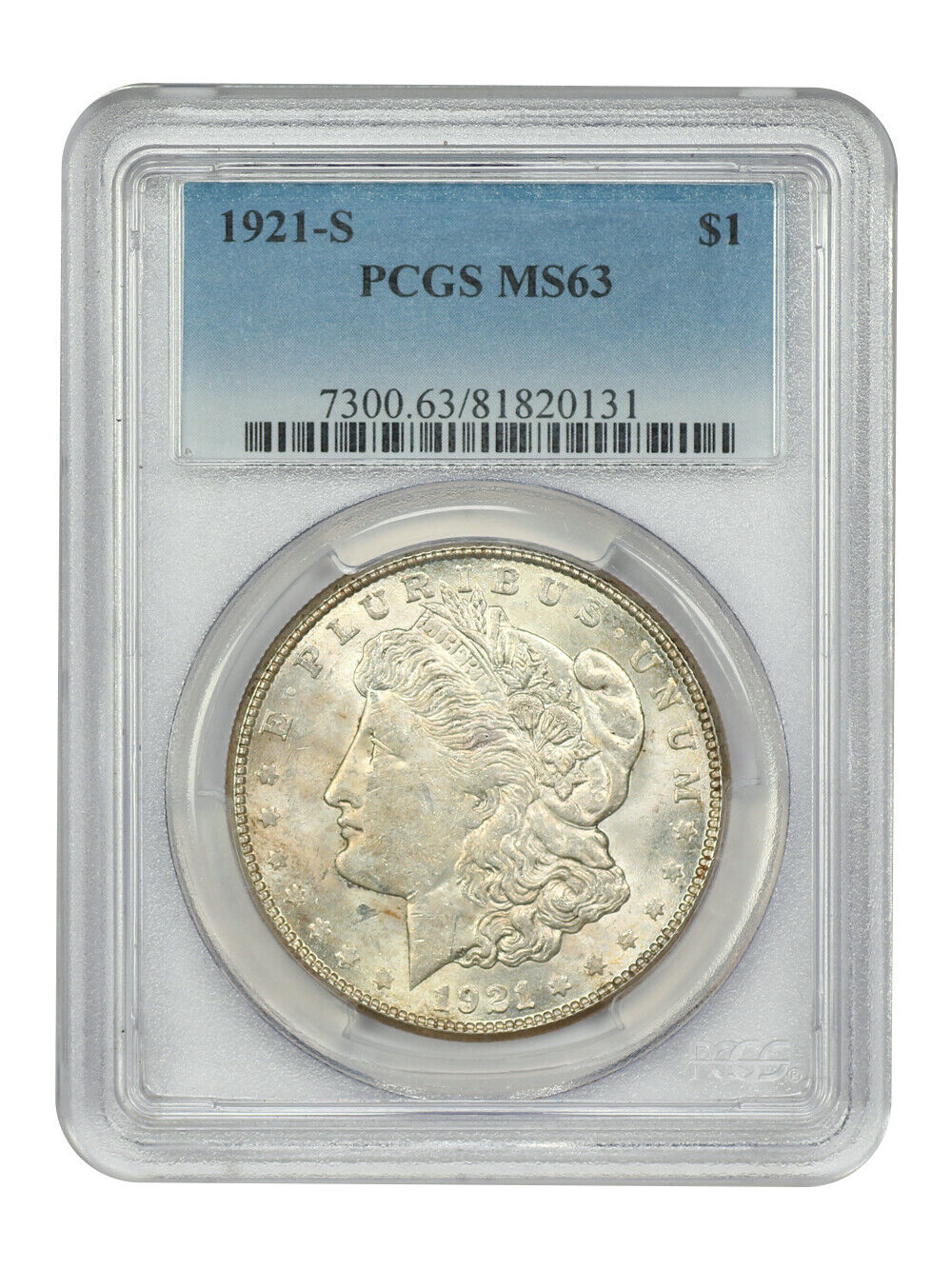 1921-S $1 PCGS MS63 - Morgan Dollar - Popular Final Year S-Mint Morgan