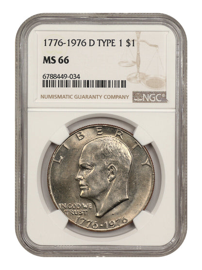 1976-D $1 Type 1 NGC MS66