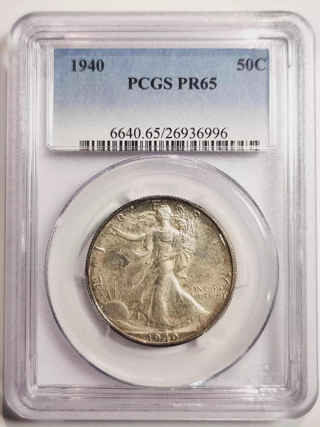 1940 P Walking Liberty Half Dollar PCGS PR-65