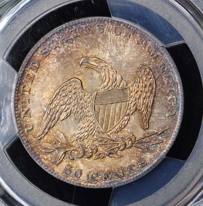 1837 50C Reeded Edge Capped Bust Half Dollar "50 CENTS" on Rev PCGS MS65