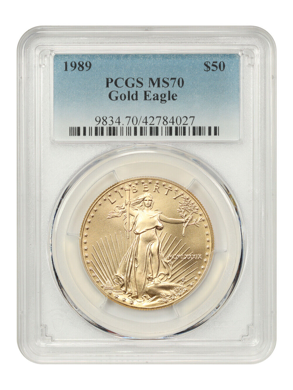 1989 $50 Gold Eagle PCGS MS70