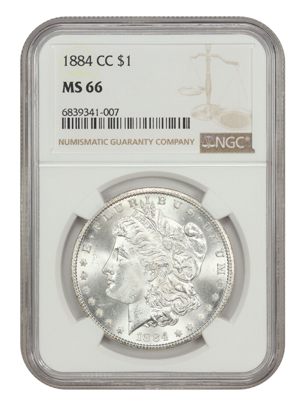 1884-CC $1 NGC MS66 - Morgan Dollar