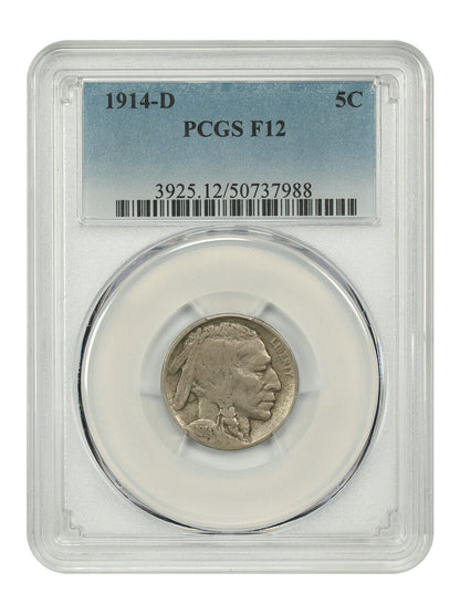 1914-D 5C PCGS Fine 12 - Buffalo Nickel