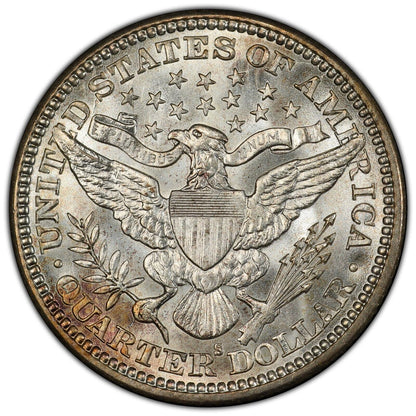 1912-S 25C Barber Quarter PCGS MS67 (CAC) Pop 2