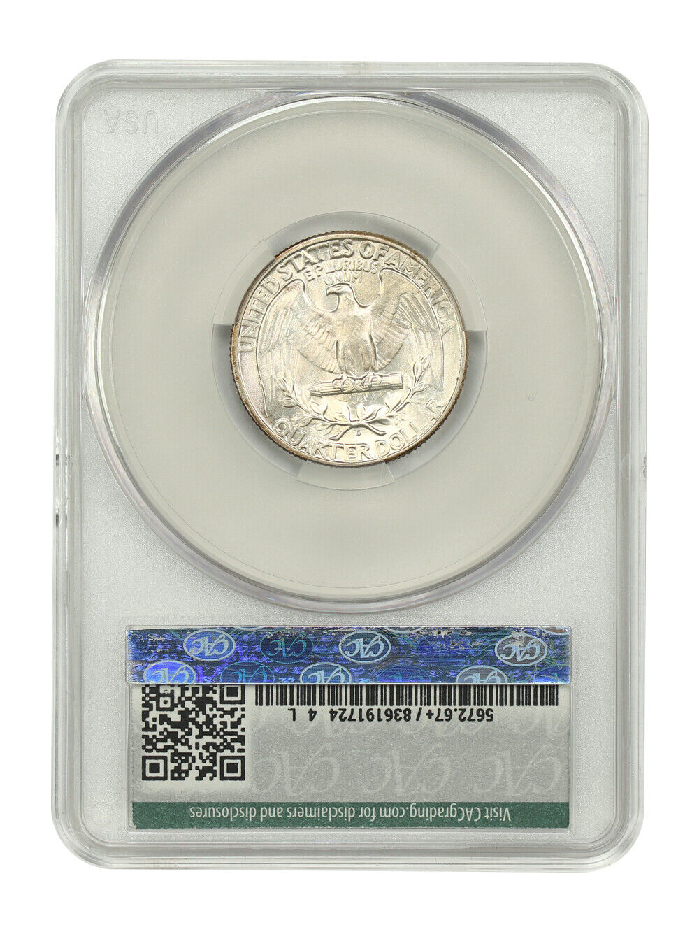 1945-D 25C CACG MS67+ ex: D.L. Hansen - Washington Quarter - Tougher 40s Date