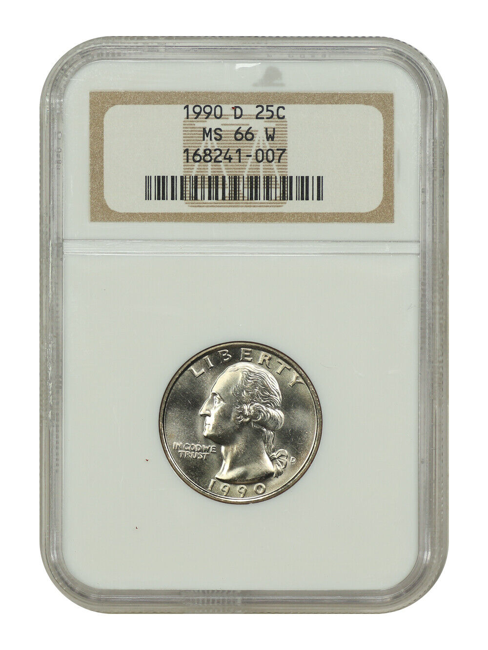 1990-D 25C NGC MS66 - Washington Quarter