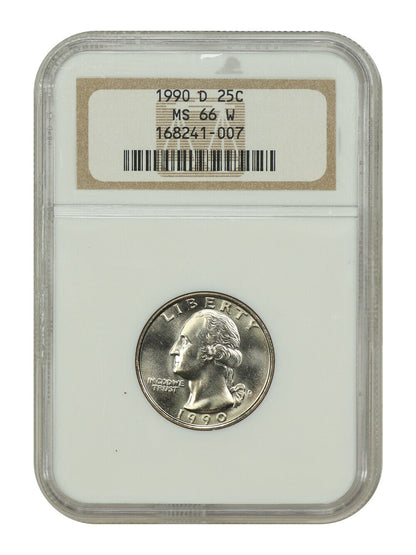 1990-D 25C NGC MS66 - Washington Quarter