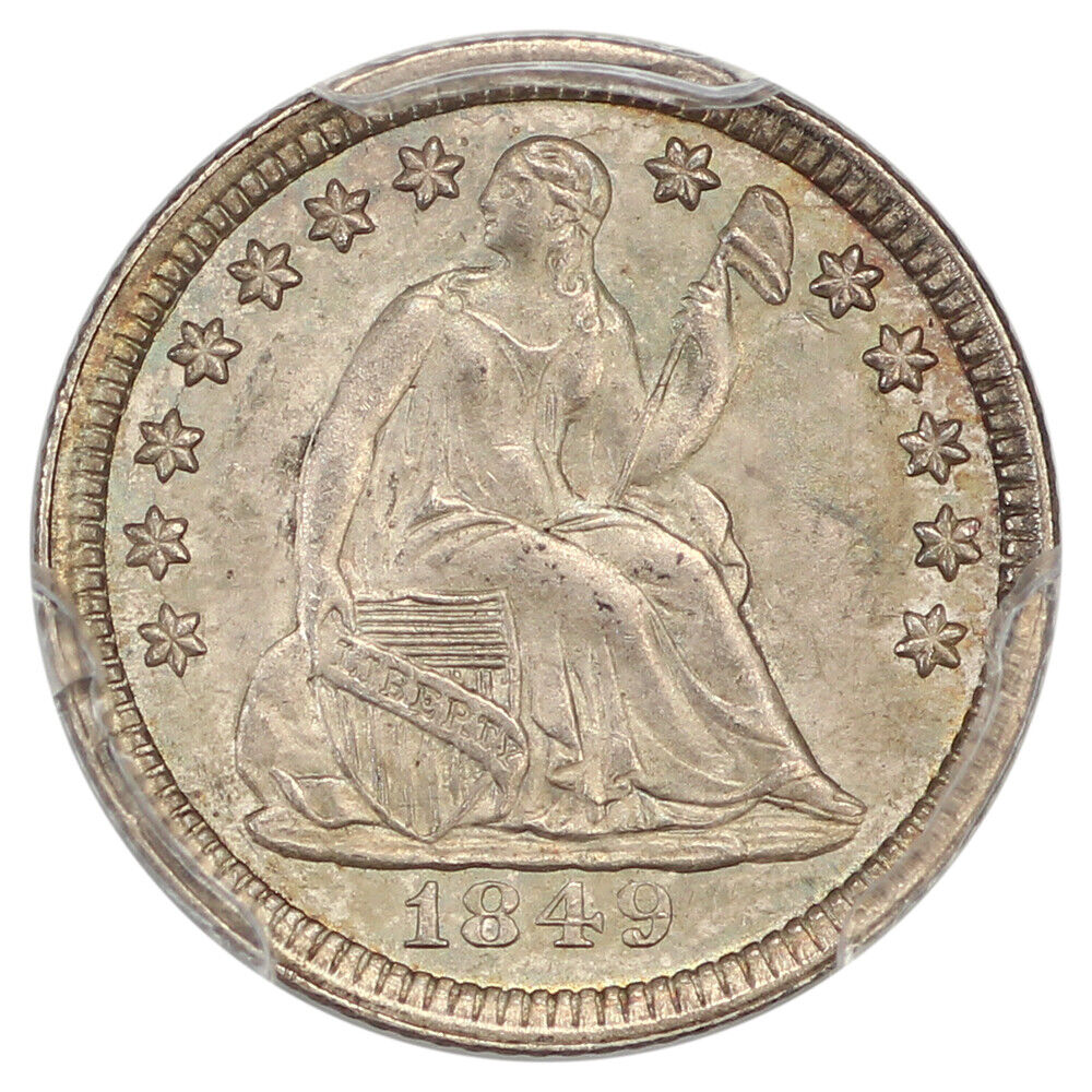 1849/6 H10C PCGS MS65 (9 Over Widely Placed 6) ex: D.L. Hansen