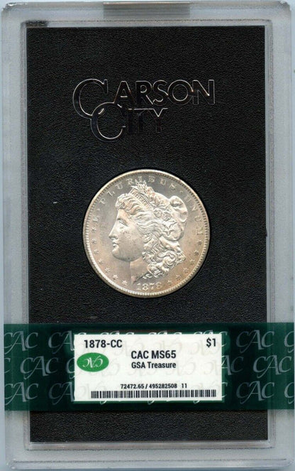 1878-CC Morgan Dollar GSA Hoard S$1 CACG MS65