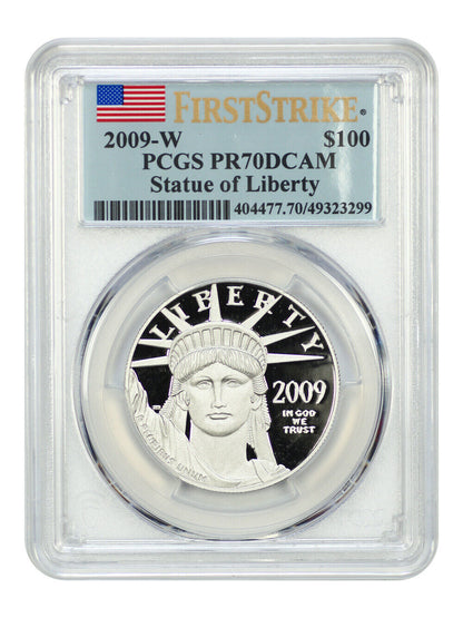 2009-W $100 Statue of Liberty PCGS PR70DCAM - $100 Platinum Eagles