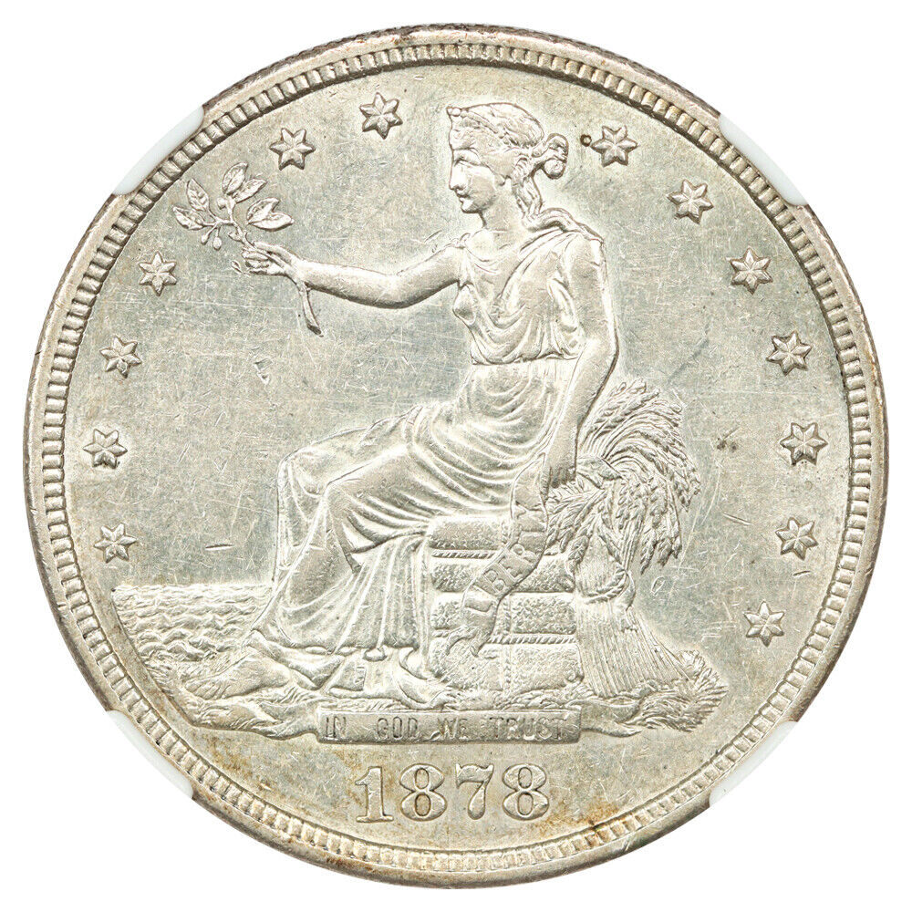 1878-S Trade $1 NGC AU58 - Trade Dollar - Great Type Coin