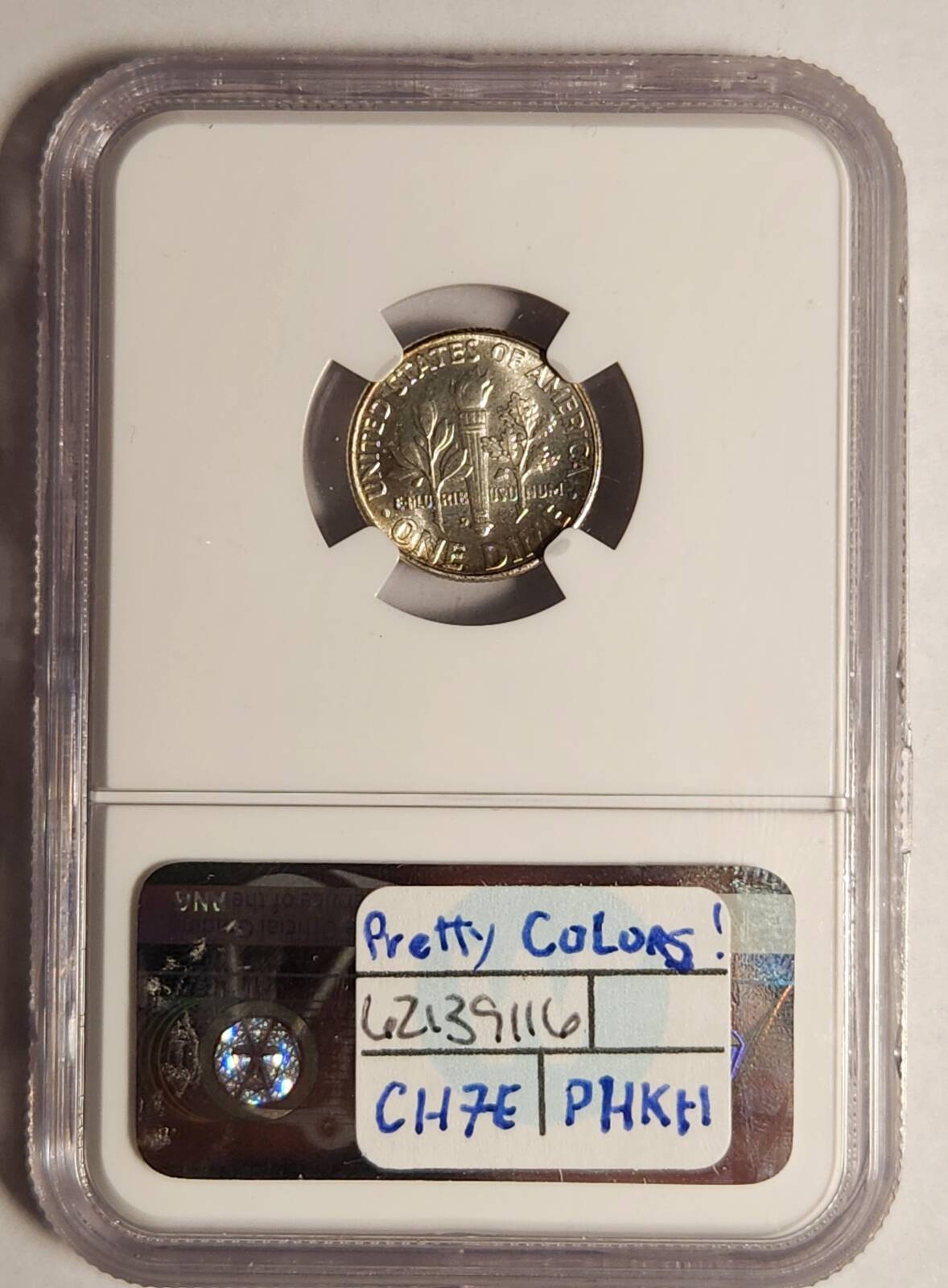 1955 D Dime Roosevelt NGC MS-68 - PRETTY COLORS!