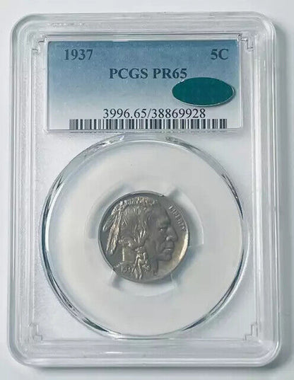 1937 P Buffalo Nickel PCGS PR-65 CAC Proof