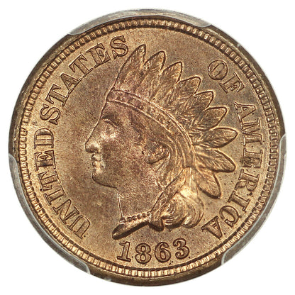 1863 1C PCGS MS64 - Indian Cent - Popular Copper-Nickel Cent