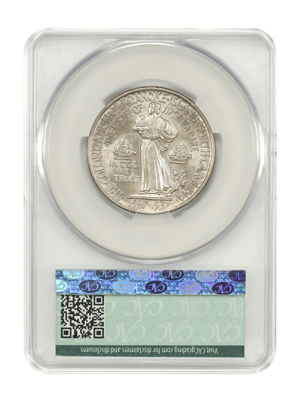 1937 50C Roanoke CACG MS66 - Classic Silver Commemorative