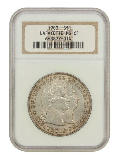 1900 $1 Lafayette NGC MS61 - Classic Silver Commemorative