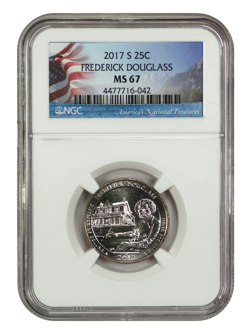 2017-S 25C Frederick Douglass NP NGC MS67 - Type 1 - Clad