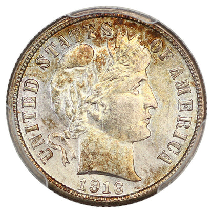 1916-S 10C Barber PCGS MS67 ex: D.L. Hansen