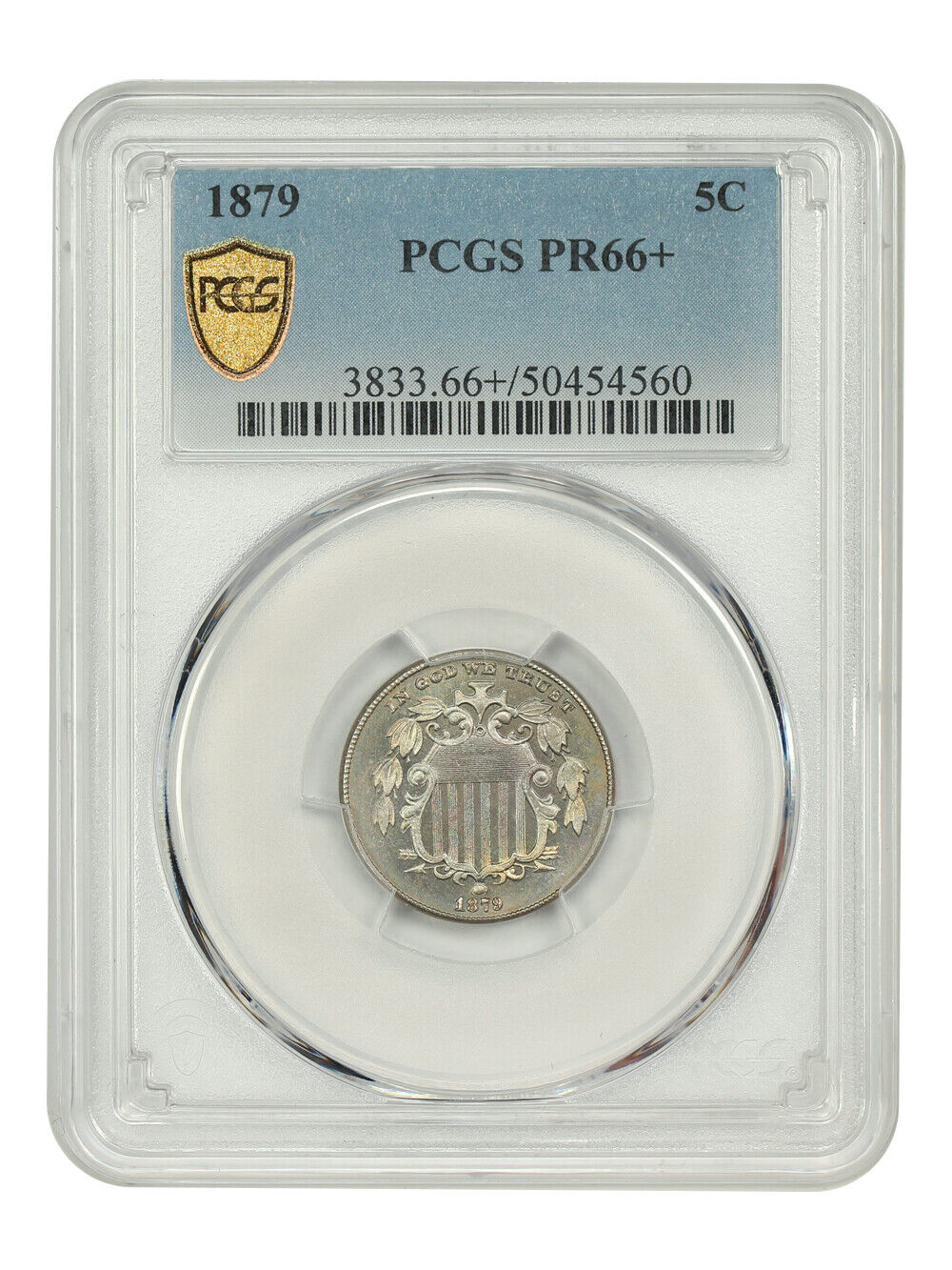 1879 5C PCGS PR66+ - Shield Nickel