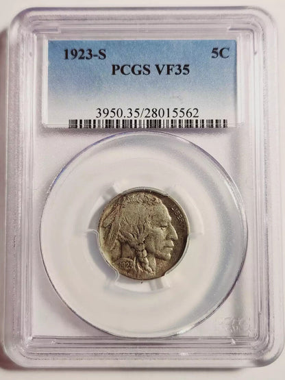 1923 S Indian Buffalo PCGS VF-35