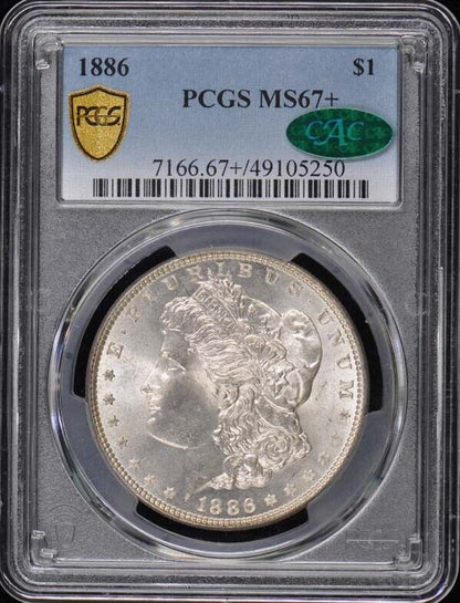 1886 $1 Morgan Dollar PCGS MS67+ (CAC)