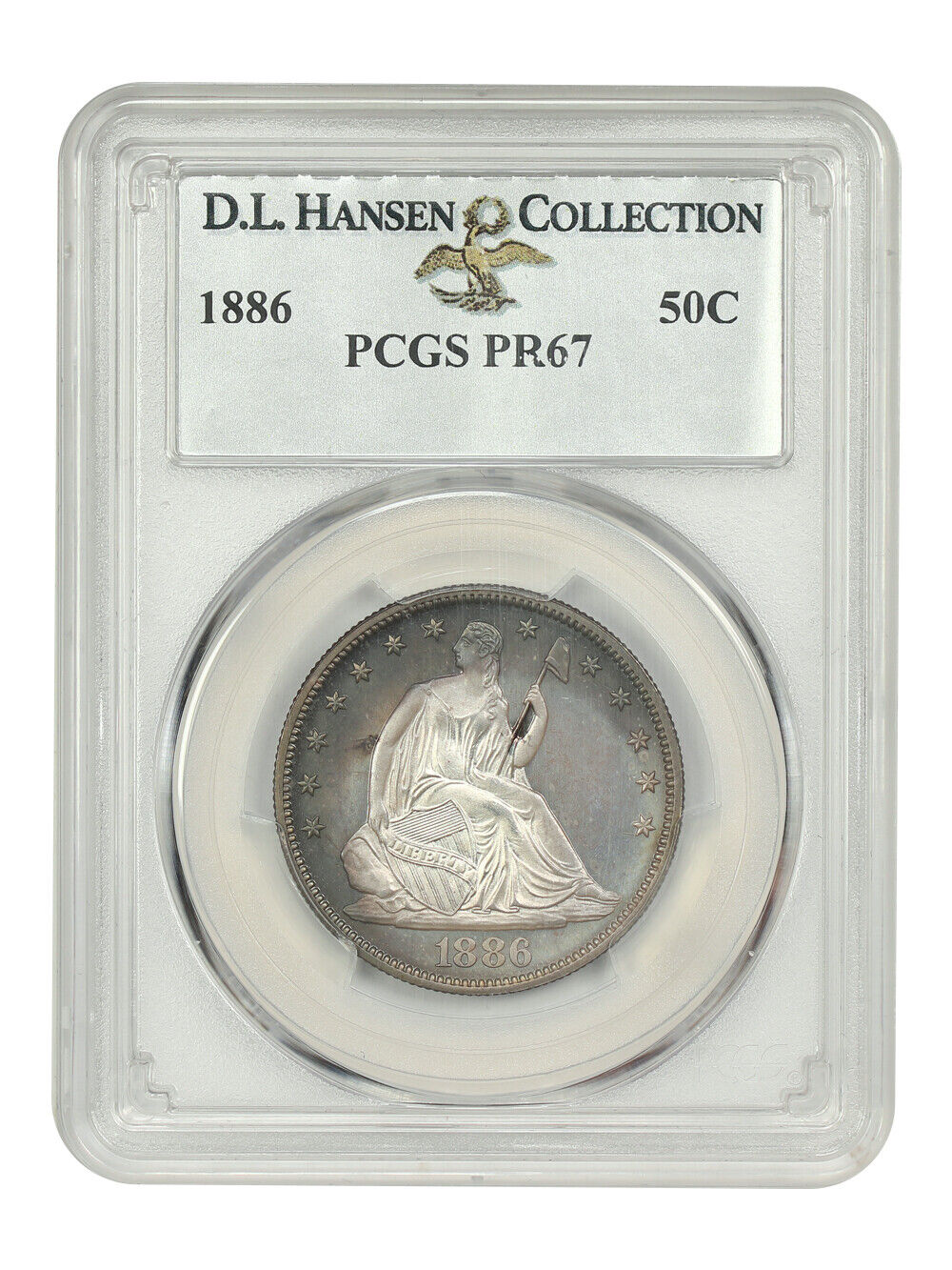 1886 50C PCGS PR67 ex: D.L. Hansen