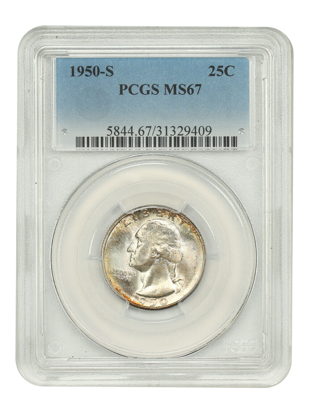 1950-S 25C PCGS MS67 - Washington Quarter