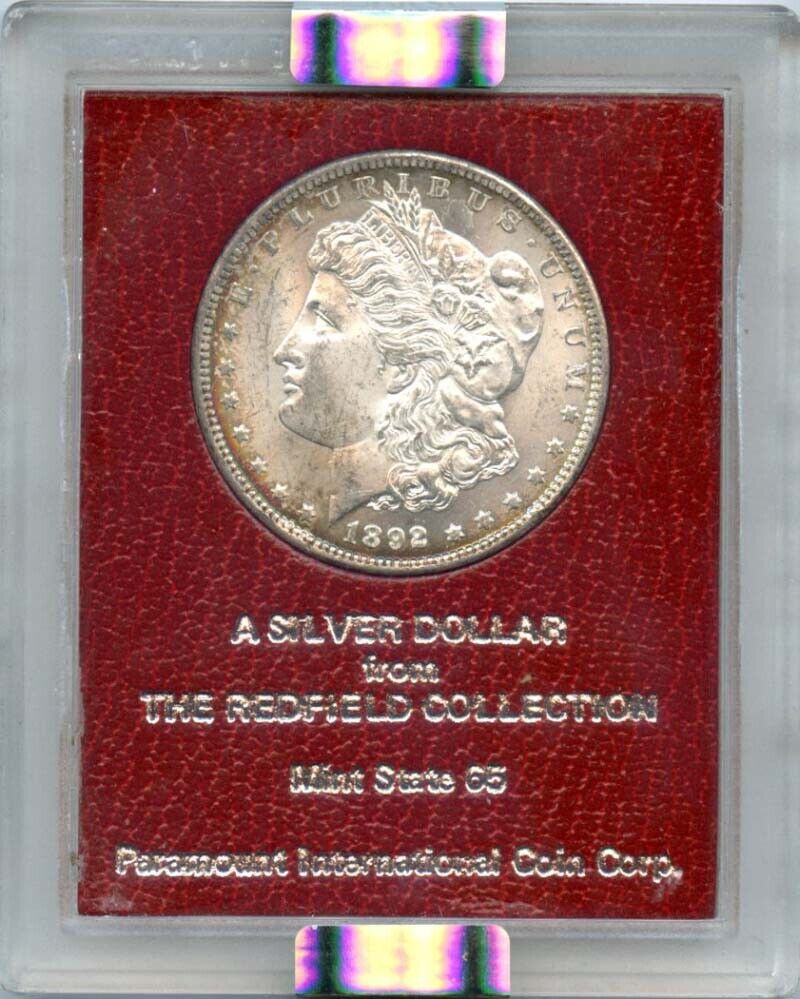 1892-CC $1 Silver Morgan Dollar Redfield Hoard NGC MS62