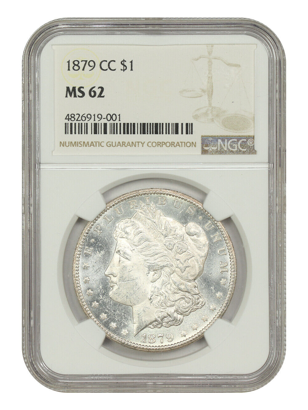 1879-CC $1 NGC MS62 - Morgan Dollar - Key Date from Carson City