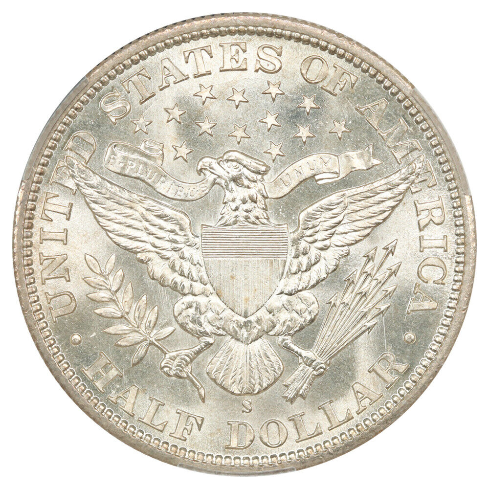 1893-S 50C CACG MS65 ex: D.L. Hansen - Barber Half Dollar - Scarce Issue