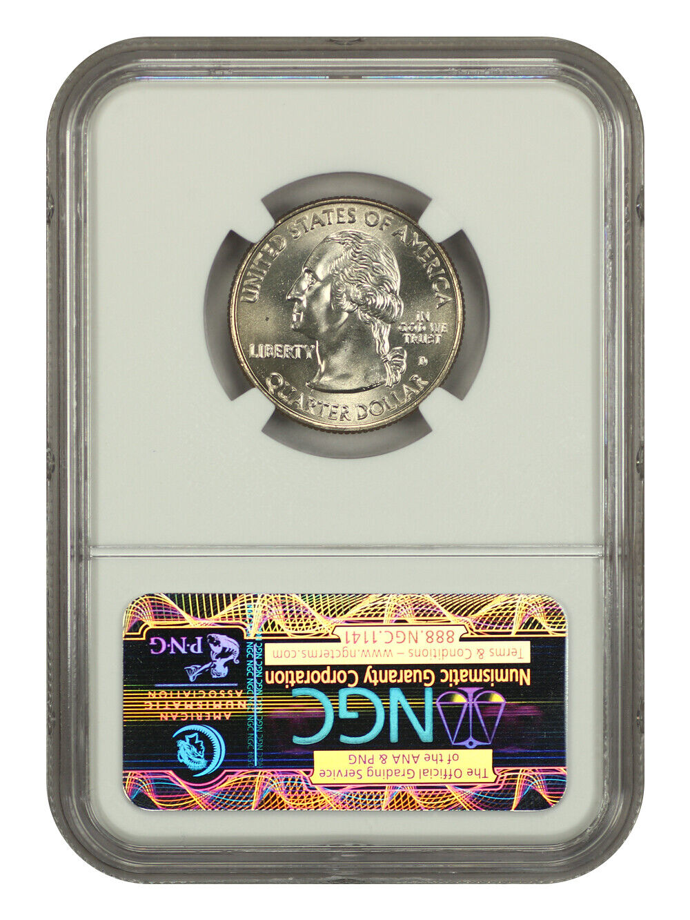 2009-D 25C District of Columbia NGC MS68 - Type 1, Clad