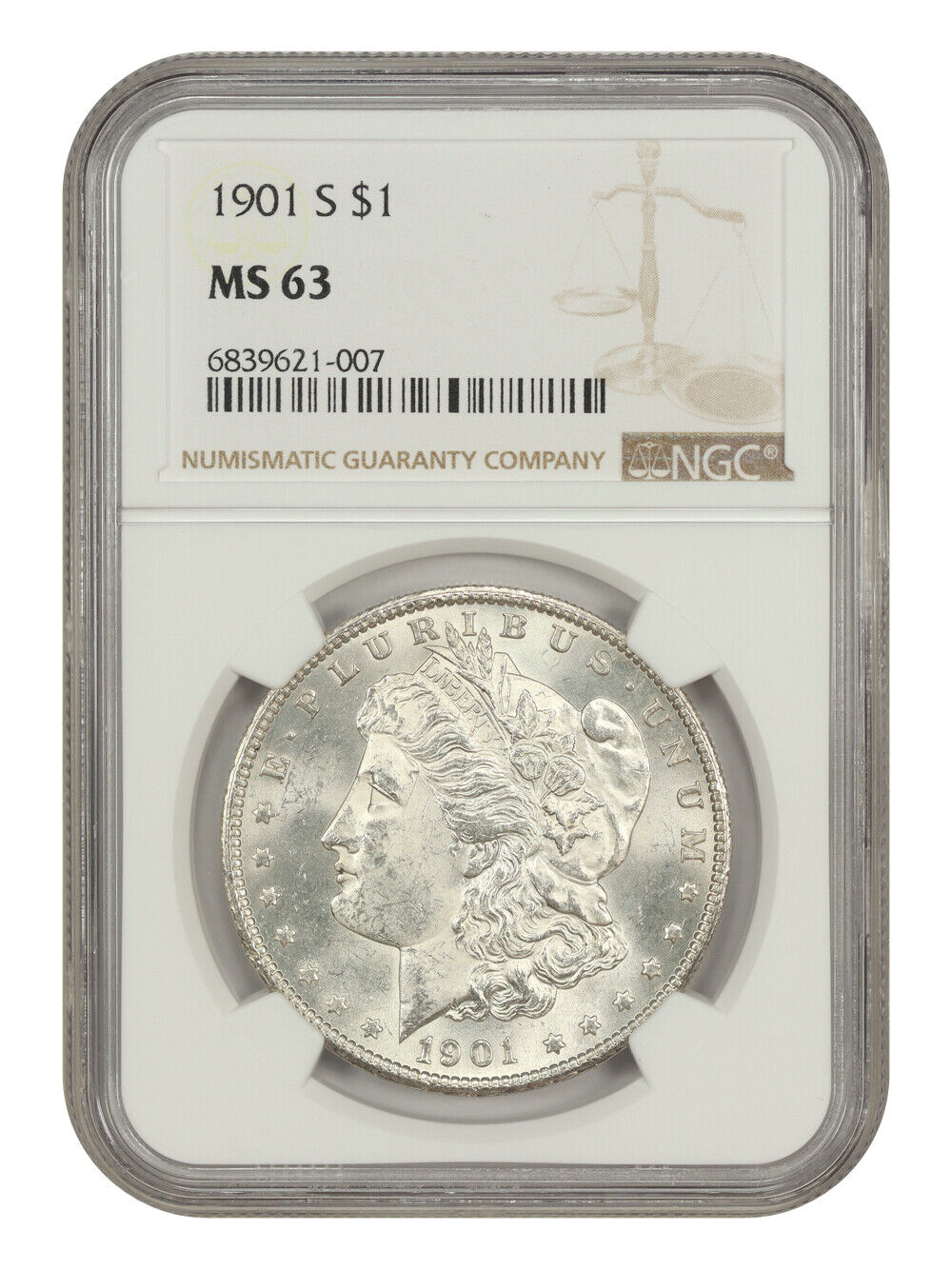 1901-S $1 NGC MS63 - Morgan Dollar - Better Date S-Mint