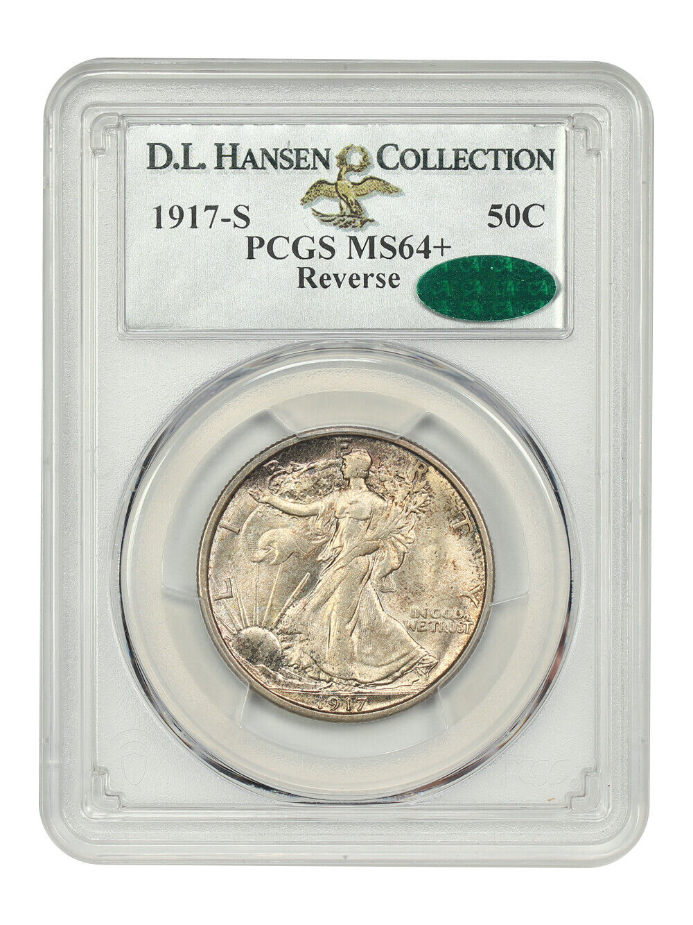 1917-S 50C PCGS/CAC MS64+ (Reverse)