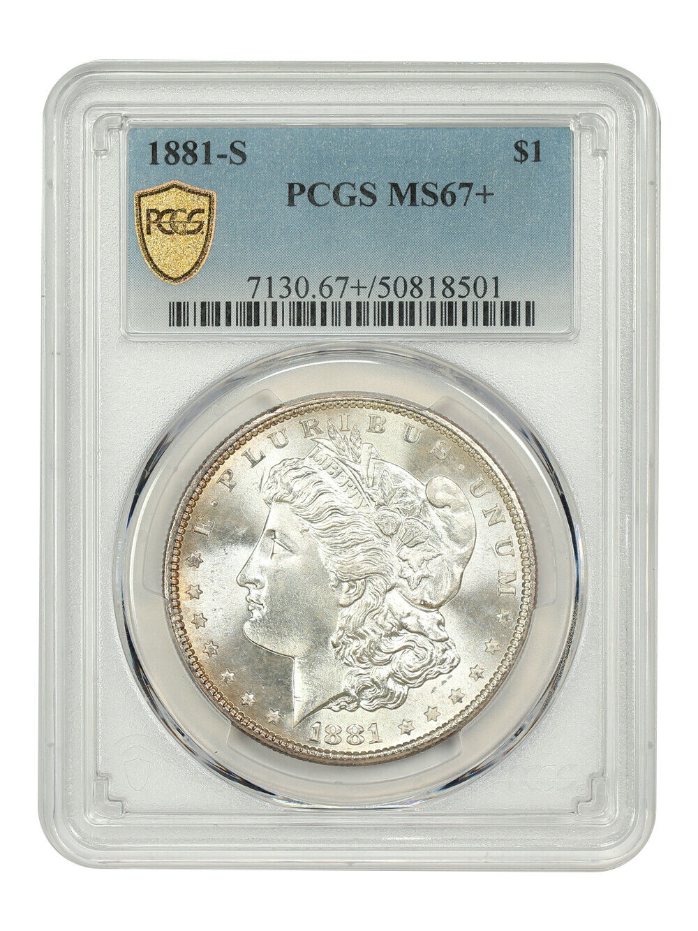 1881-S $1 PCGS MS67+ - Morgan Dollar - Great Eye Appeal