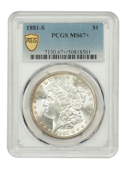 1881-S $1 PCGS MS67+ - Morgan Dollar - Great Eye Appeal