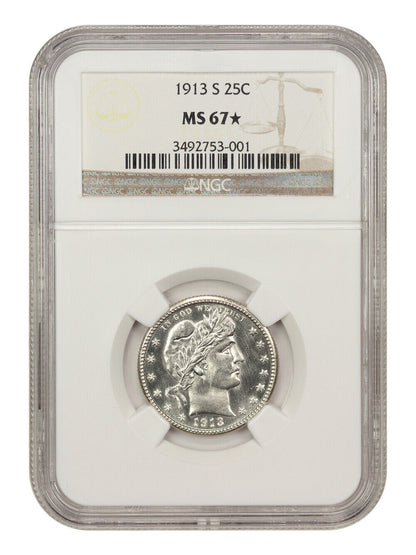 1913-S 25c NGC MS67 *Star*