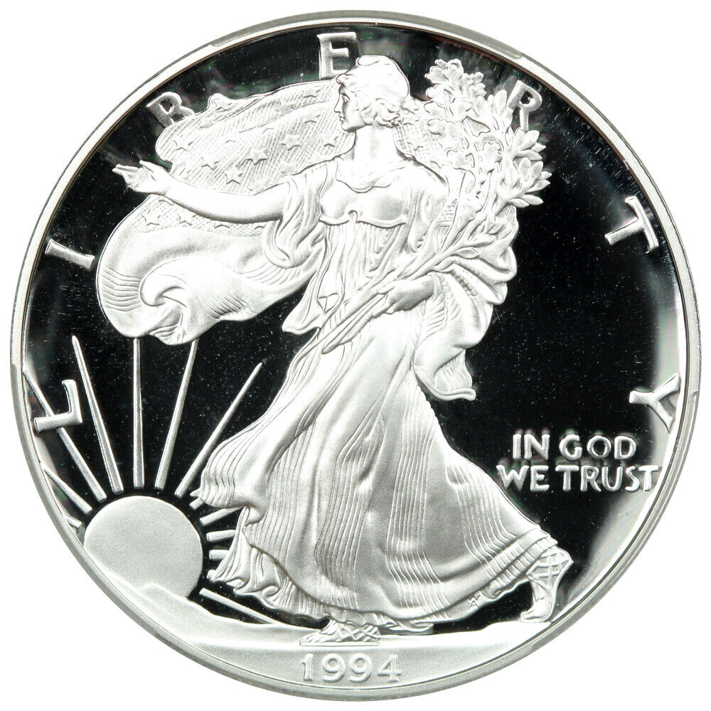 1994-P $1 Silver Eagle CACG PR68DCAM - Silver Eagles