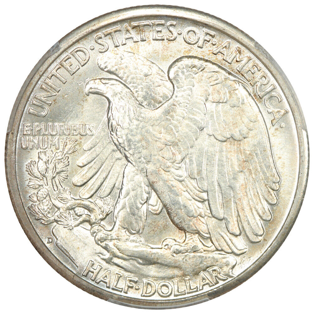 1945-D 50C PCGS MS66+ - Walking Liberty Half Dollar