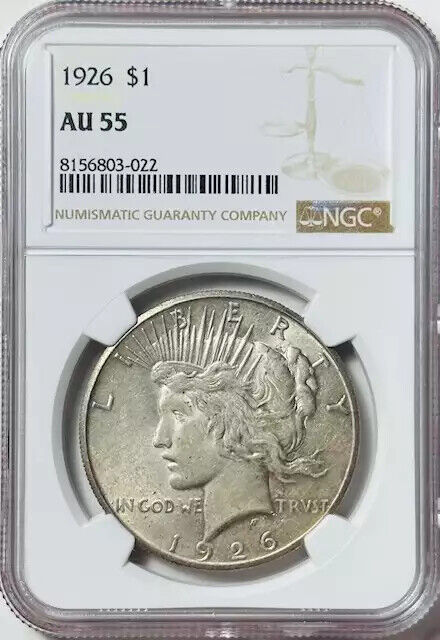 1926 P Peace Dollar NGC AU-55