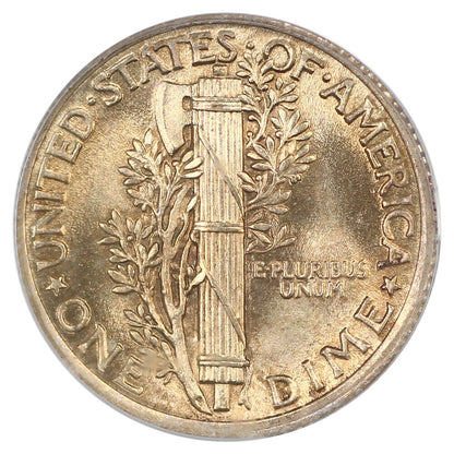 1923 10C PCGS MS65FB - Mercury Dime