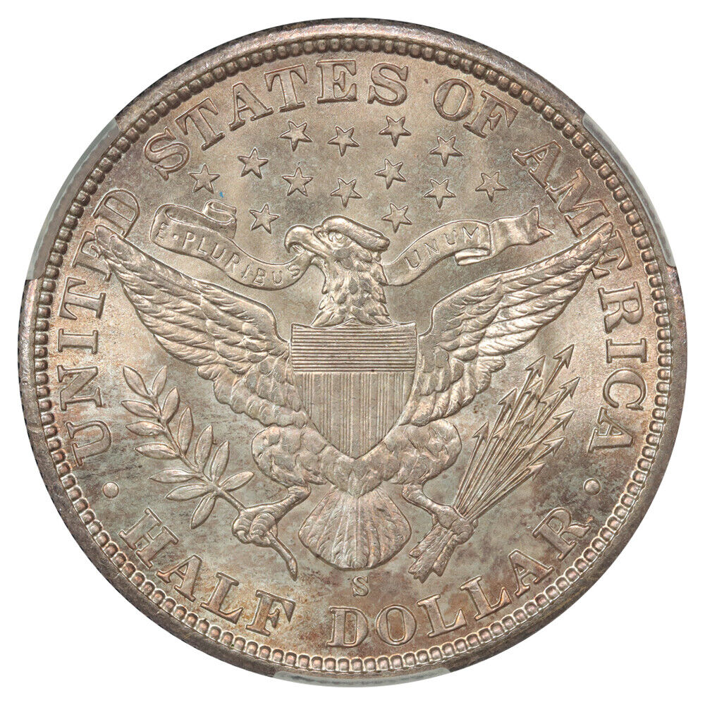 1902-S 50C CACG MS67 ex: D.L. Hansen - Barber Half Dollar - Underrated S-Mint