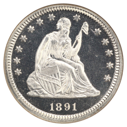 1891 25C NGC/CAC PR68CAM - Liberty Seated Quarter