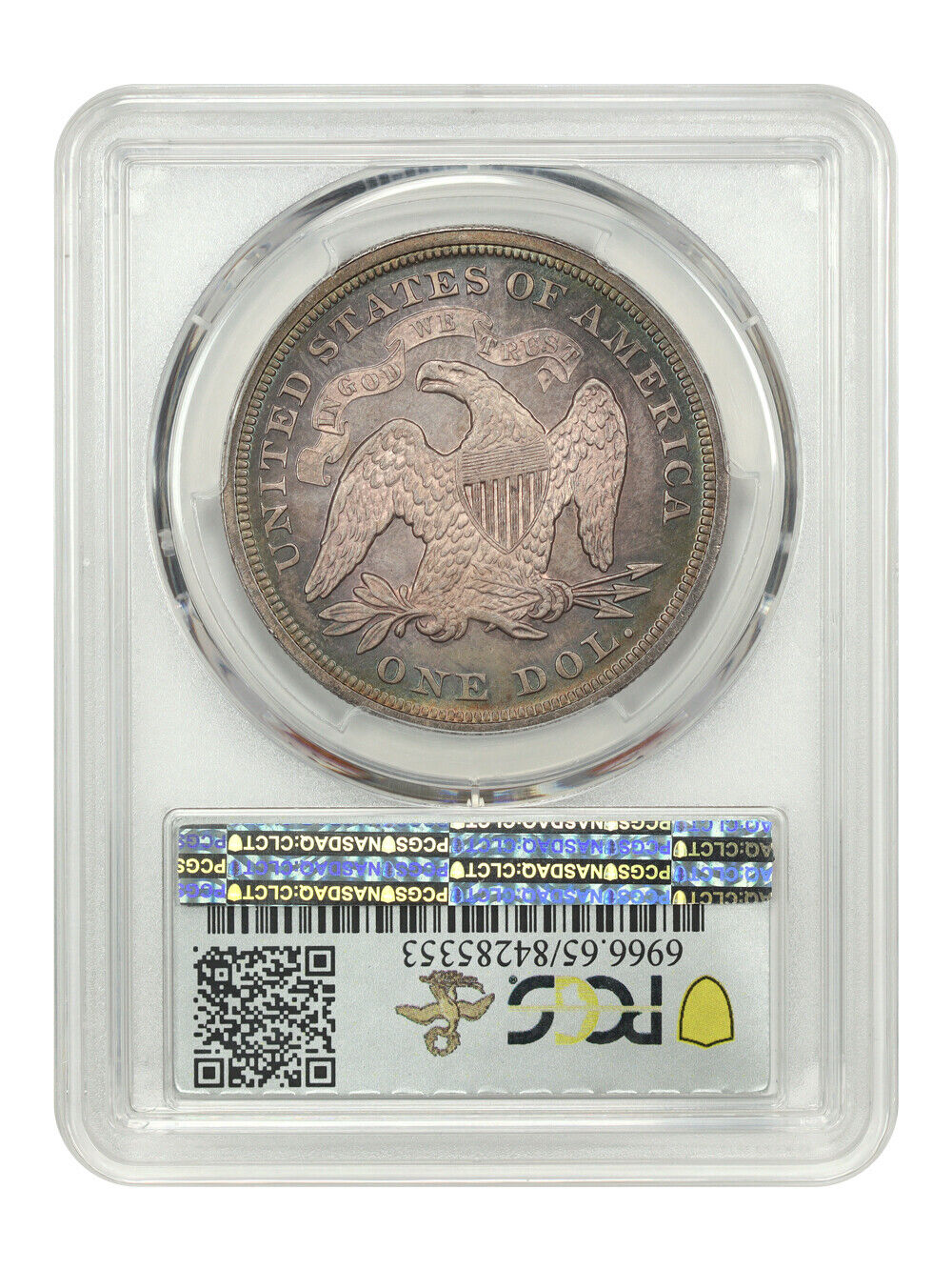 1871 $1 PCGS MS65 ex: D.L. Hansen