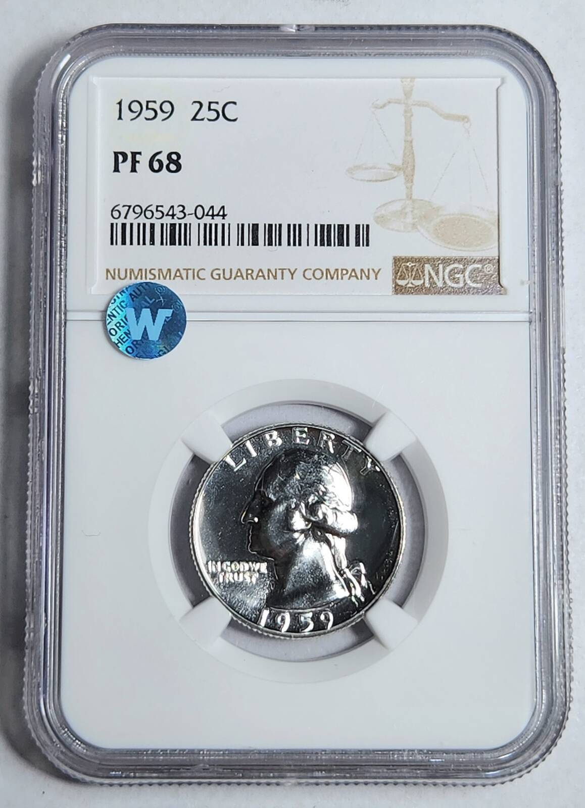 1959 P Washington Quarter NGC PF-68 Sight White