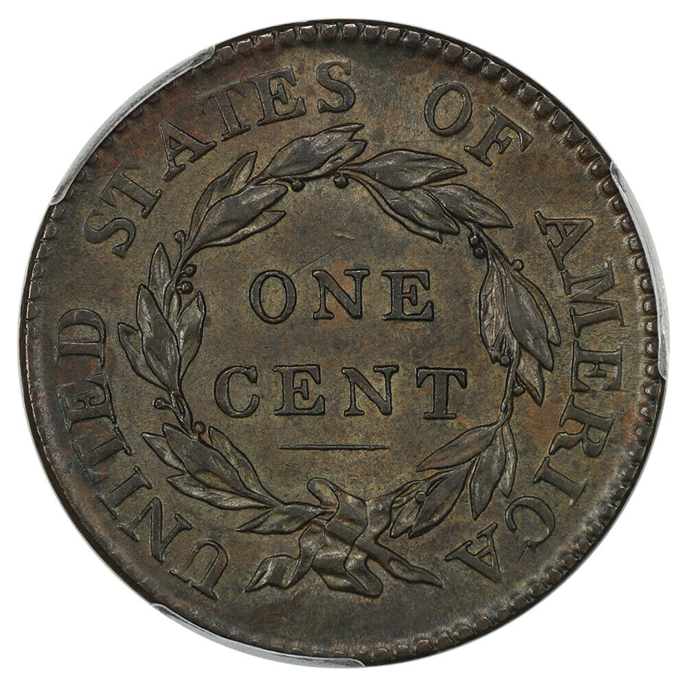 1818 1c PCGS/CAC AU55 (N-10) ex: D.L. Hansen