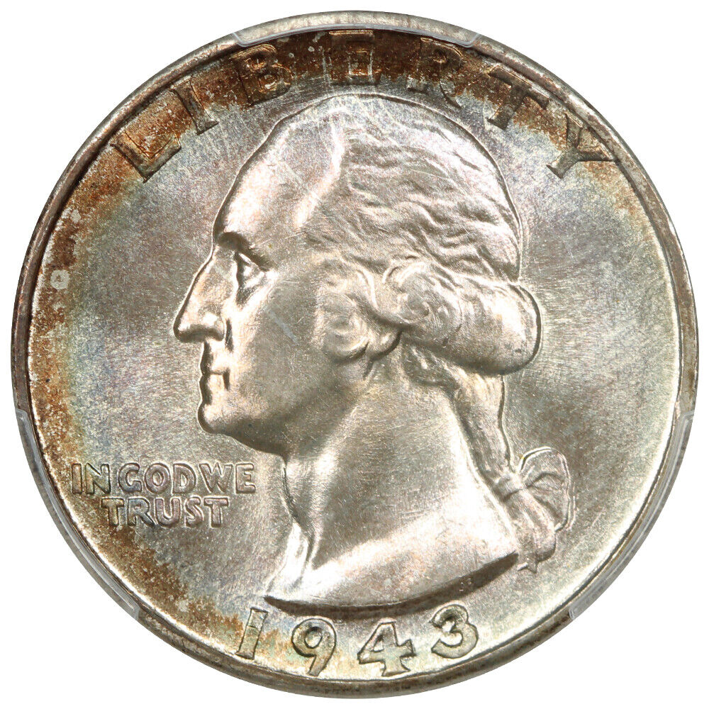 1943 25C PCGS MS68 ex: D.L. Hansen - Washington Quarter - Tied for Finest Known