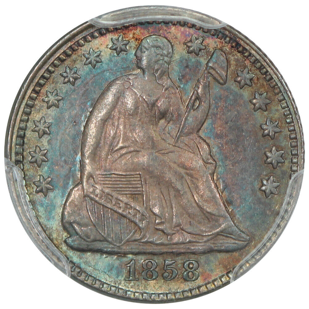 1858 H10C PCGS MS65 - Liberty Seated Half Dime